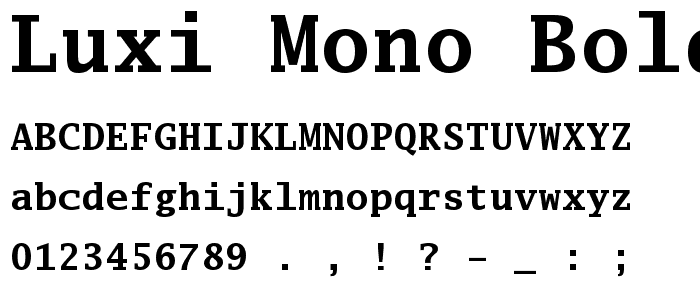 Luxi Mono Bold police